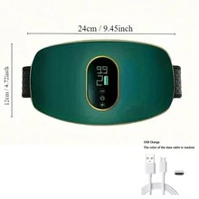 腹部按摩器家用腹部按摩仪全身按摩3种模式智能腰部按摩器 - 綠色 - 查看 5