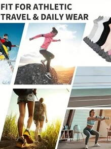 5 双男女专业透气速干运动网眼袜，健身跑步，限时特惠，全季休闲运动袜，速干跑步袜，彩色运动袜，低帮健身户外短筒袜 - 彩色 - 查看 5