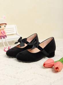 1 Pair New Fashion High Heeled Shoes For Little Girls, Suitable For Party, Wedding, Dance Performance, Outdoor Casual Wear, Fit For Autumn And Winter