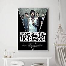 1 件墙面艺术海报无框摇滚乐队 B-Bring M-Me The H-Horizon 海报印刷品海报壁画卧室客厅墙壁酒吧餐厅贴纸小流行 - 彩色 - 查看 10