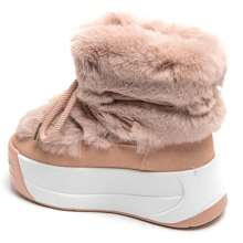 Veterschoenen met plateauzool voor de winter – Dikke noppenzool – Warm gevoerde binnenkant – Moderne, stedelijke stijl