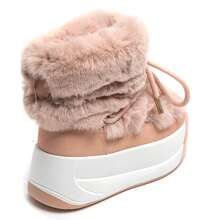 Veterschoenen met plateauzool voor de winter – Dikke noppenzool – Warm gevoerde binnenkant – Moderne, stedelijke stijl