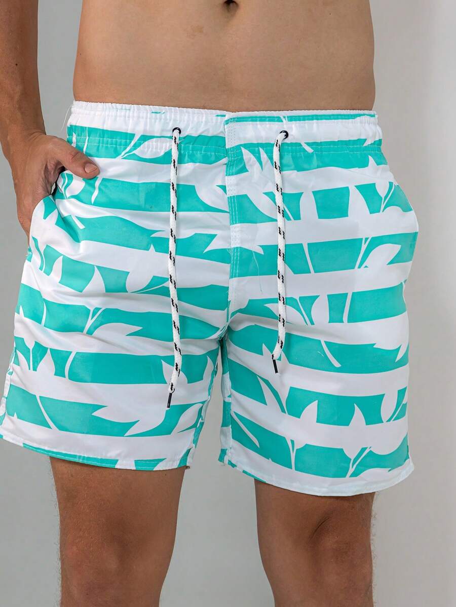Tactel Shorts Thick Men's Mauricinho Adult Surf Beach Pool Quick Dry Gym Bermuda Summer - Green - View 1