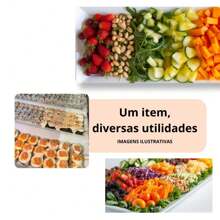 KIT 56 CM RECTANGULAR PLATE + 2 1.5 L BOWLS ROUND MELAMINE BOWL FOR PROFESSIONAL RESTAURANT - trắng - Xem 9