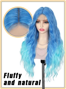 角色扮演长蓝色蕾丝假发美人鱼假发 28 英寸彩色假发长浅蓝色海洋头发假发中分合成假发。逼真的礼品派对金发假发蓝色长假发适合女性日常使用。彩色假发趣味假发适合女性角色扮演日常派对。耐热纤维假发琥珀色蓝色到浅蓝色假发适合音乐节使用等。 - 彩色 - 查看 5