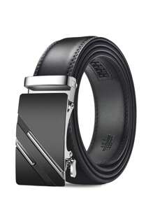 1 条几何图案休闲商务 PU 皮带，百搭简约时尚皮带，适合作为送给男朋友或长辈的礼物 - 彩色 - 查看 13