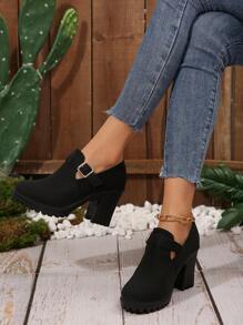 Classic Thick Heel High Heel Pumps For Women, Soft Sole Comfortable Mother Shoes, Waterproof Platform, Lightweight & Easy For Work