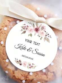 15/35/70pcs Customizable Waterproof Wedding Favor Stickers - Sunproof, Easy To Stick, Can Be Used For Personalized Names, Thank You Cards, Brooches, Etc. - Perfect For Anniversaries And Special Occasions. Back To School Decorative Stickers, Waterproof, Multipurpose, Reusable, Colorful, Diverse Styles Including Retro, Cartoon, Modern, Cute, Etc. Customizable, Personalized, Unique, Ideal Gifts For Friends, Kids, Colleagues, Students, Clients, Also Suitable For Business/Work/Office Use. Customized Stationery Stickers, Local Product. - White - View 2