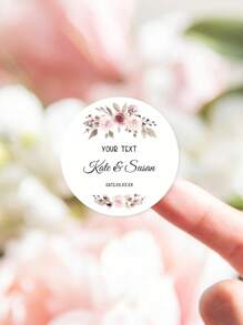 15/35/70pcs Customizable Waterproof Wedding Favor Stickers - Sunproof, Easy To Stick, Can Be Used For Personalized Names, Thank You Cards, Brooches, Etc. - Perfect For Anniversaries And Special Occasions. Back To School Decorative Stickers, Waterproof, Multipurpose, Reusable, Colorful, Diverse Styles Including Retro, Cartoon, Modern, Cute, Etc. Customizable, Personalized, Unique, Ideal Gifts For Friends, Kids, Colleagues, Students, Clients, Also Suitable For Business/Work/Office Use. Customized Stationery Stickers, Local Product. - White - View 5