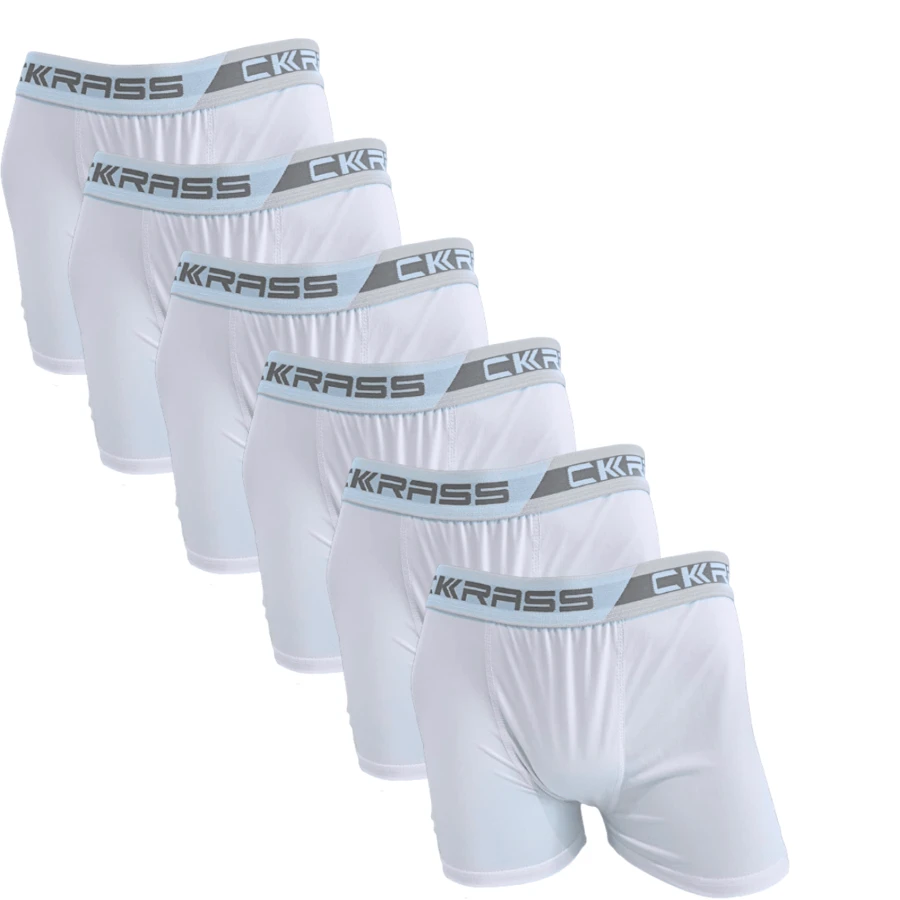 Ckrass Kit 5 Original Plus Size White Boxer Briefs - Nhiều màu - Xem 1
