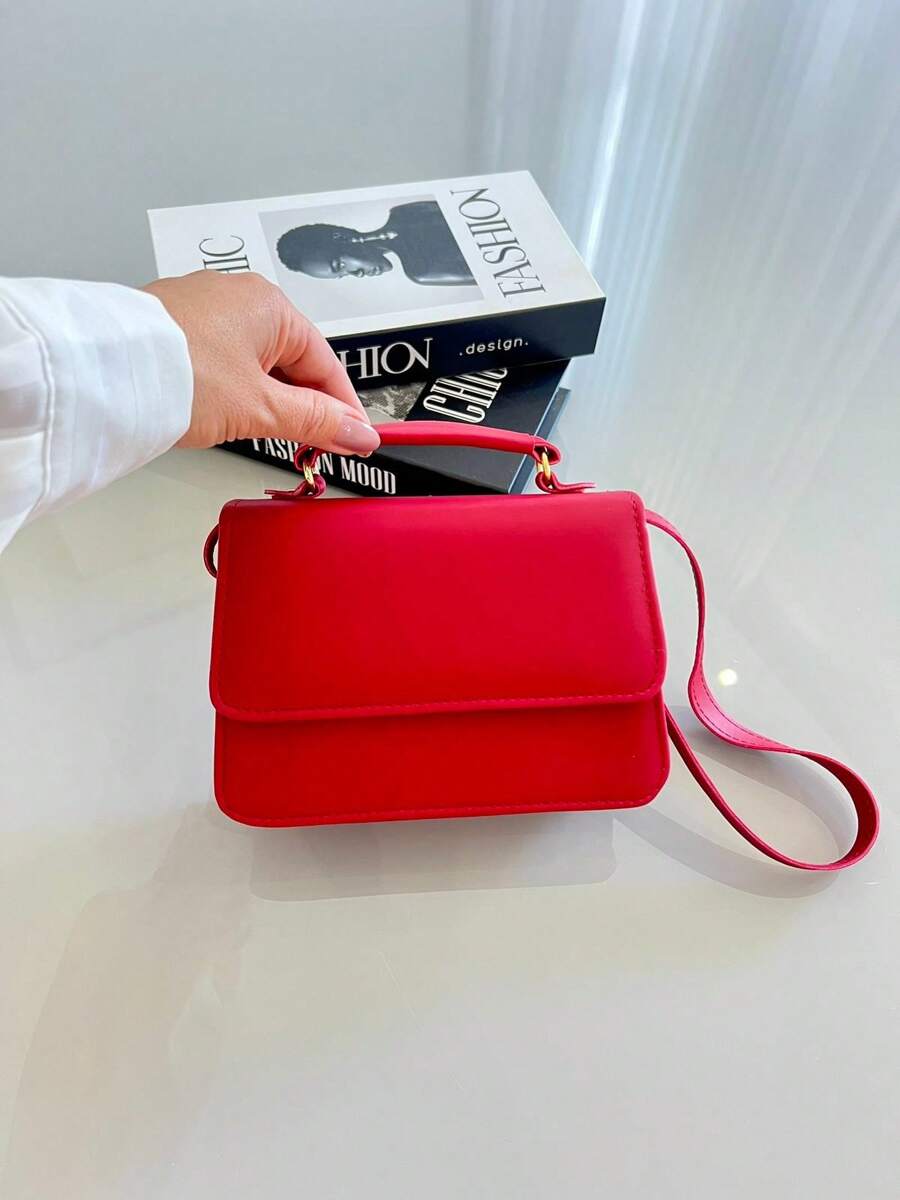 Minimalist Mini Basic Small Lightweight Crossbody Bag Colorful Side Summer - Red - View 1