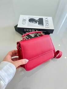 Minimalist Mini Basic Small Lightweight Crossbody Bag Colorful Side Summer - Red - View 2
