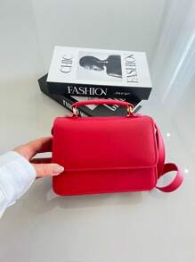 Minimalist Mini Basic Small Lightweight Crossbody Bag Colorful Side Summer - Red - View 4