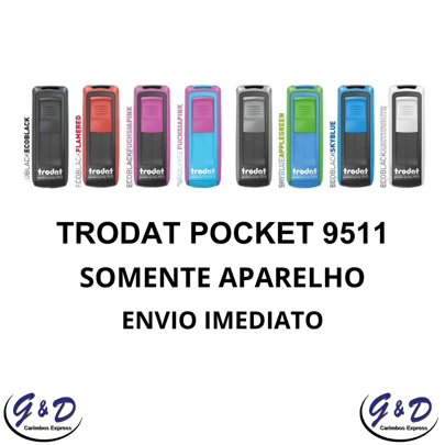 Carimbo Trodat Pocket 9511 SEM PERSONALIZAÇÃO/SOMENTE APARELHO - Medida 14x38