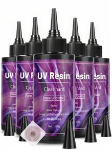 UV Resin Glue 100-500g Mold UV Glue And UV Lamp High Transparency Fast Drying DIY Crystal Jewelry Making