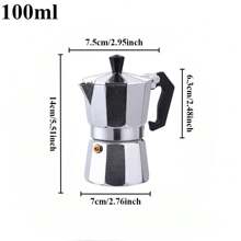1 buah Moka Pot Pembuat Kopi Segi Delapan, Desain Aluminium untuk Luar Ruangan, Rumah, dan Kantor, Praktis dan Nyaman, Mudah Dibersihkan, Sempurna untuk Hadiah Natal, Pernikahan, Ulang Tahun, Aksesori Pembuat Kopi untuk Kembali ke Sekolah - MultiWarna - View 3