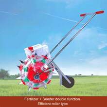 Sembradora Manual De Semillas con 7 Boquillas Dobles Contenedor incluido 6 Discos de semilla Intercambiables - Naranja - Ver 7