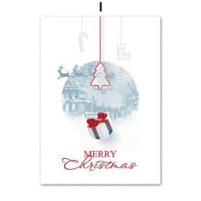 1 幅帆布画北欧海报雪域森林驯鹿圣诞老人圣诞树墙壁艺术画适用于客厅装饰无框架 - 彩色 - 查看 11