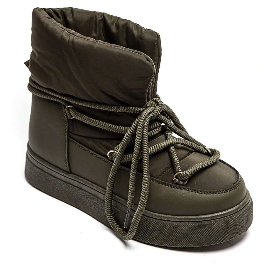 Bottes de ski doublées pour femmes - Confort et chaleur pour l'hiver - Vert - Voir 1