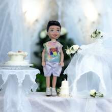 1 peça/2 peças de mini boneca de casal de 14 cm/5,5", acompanha roupas e sapatos de boneca, fantasia de festa para adultos, acessórios para boneca, presente de aniversário, Dia das Mães, presente de Natal, ótimo como lembrancinha de casamento. (Observação: o padrão de algumas roupas pode ser enviado aleatoriamente, mas o estilo é o mesmo.)