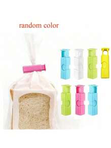 5 cái/10 cái Kẹp túi niêm phong thực phẩm có thể tái sử dụng Dụng cụ bảo quản thực phẩm tươi sống Kẹp niêm phong bằng nhựa Kẹp túi niêm phong bánh mì ăn nhẹ Kẹp lưu trữ nhà bếp (Màu ngẫu nhiên) - Nhiều màu - Xem 1