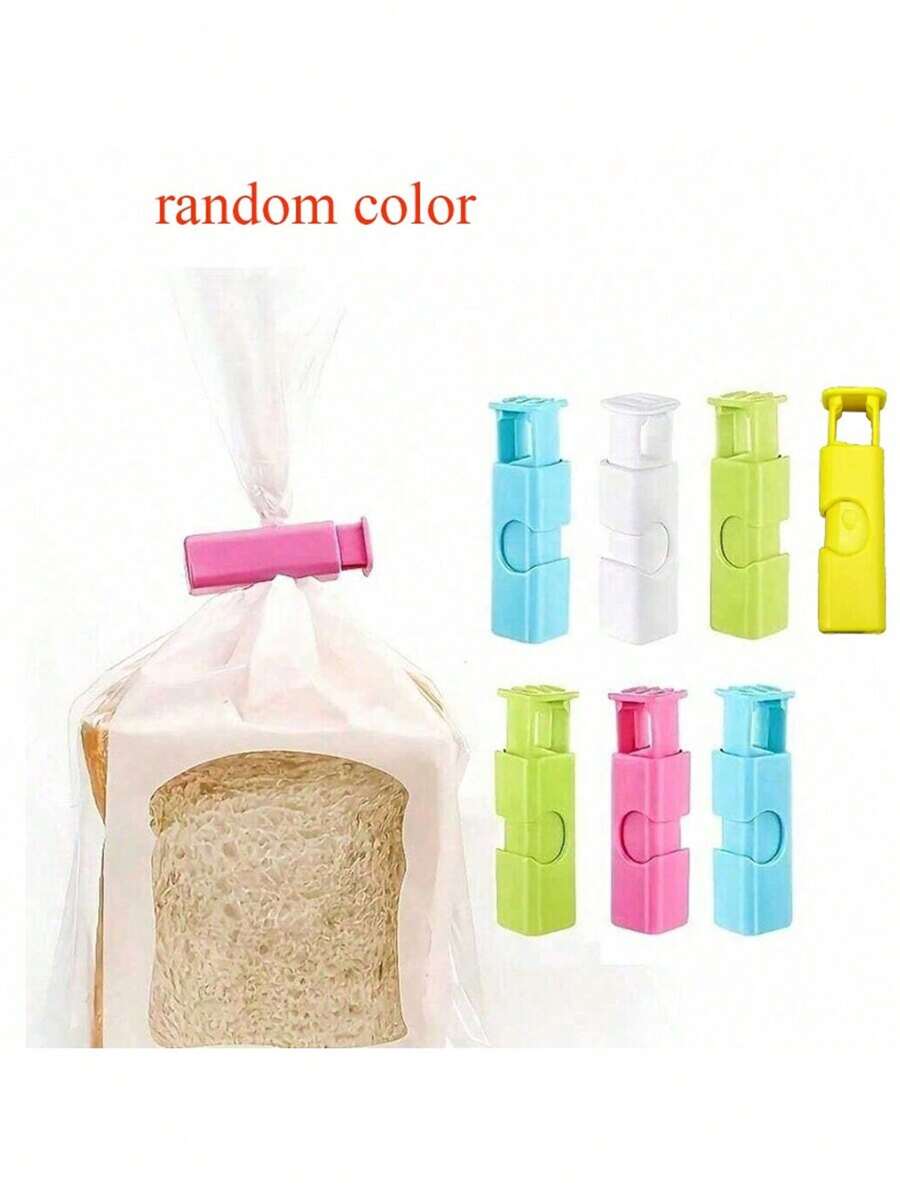 5 cái/10 cái Kẹp túi niêm phong thực phẩm có thể tái sử dụng Dụng cụ bảo quản thực phẩm tươi sống Kẹp niêm phong bằng nhựa Kẹp túi niêm phong bánh mì ăn nhẹ Kẹp lưu trữ nhà bếp (Màu ngẫu nhiên) - Nhiều màu - Xem 1