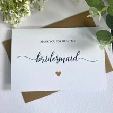 Thank You For Being My Maid Of Honor Card, Thank You Cards, Thank You Bridesmaid Thank You Cards, Wedding Thank You Cards, Maid Of Honor Cards - Multicolor - View 1