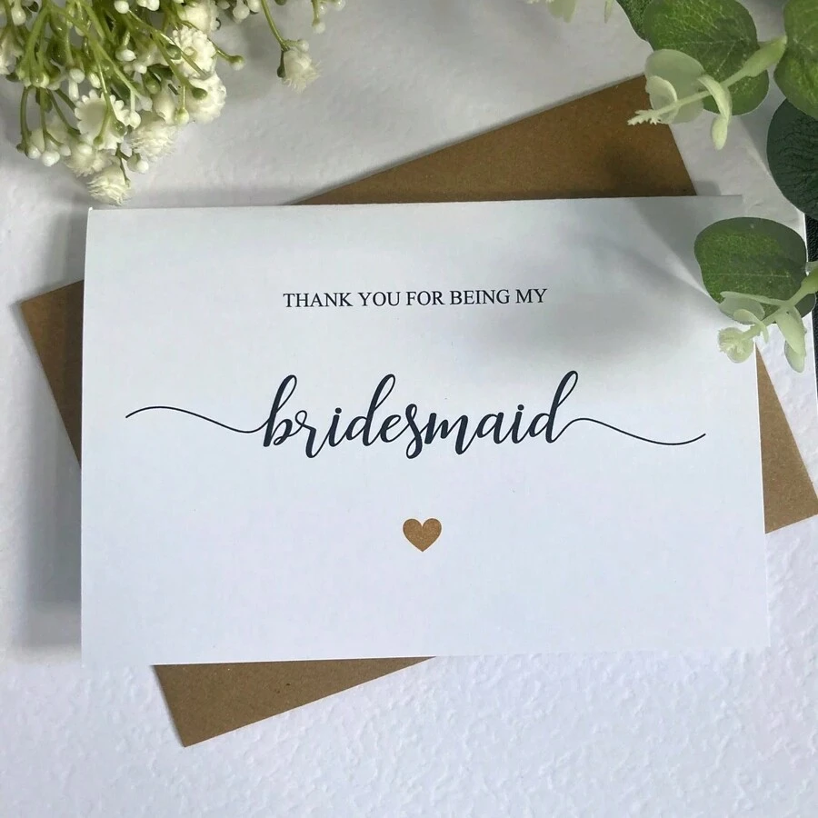 Thank You For Being My Maid Of Honor Card, Thank You Cards, Thank You Bridesmaid Thank You Cards, Wedding Thank You Cards, Maid Of Honor Cards - Multicolor - View 1