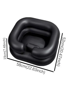 1PC Inflatable Shampoo Basin - Portable Shampoo Bowl, Hair Washing Basin For Bedridden, Disabled,Injured, Hair Wash Tub For Dreadlocks And At Home Sink Washing Bathroom Decor Summer Bathroom Accessories Back To School