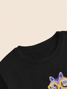 Cartoon T-Shirt Cotton Cute Animal Style Women's Blouse T-Shirt Comfort Premium Printed Breathable Elegant - 所以 - 查看 4