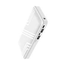 Nuevo banco de energía portátil 7500mAh gran capacidad pantalla digital powerbank carga rápida USB suministros camping oficina carga dispositivos electrónicos viaje compacto resistente - Celeste - Ver 6