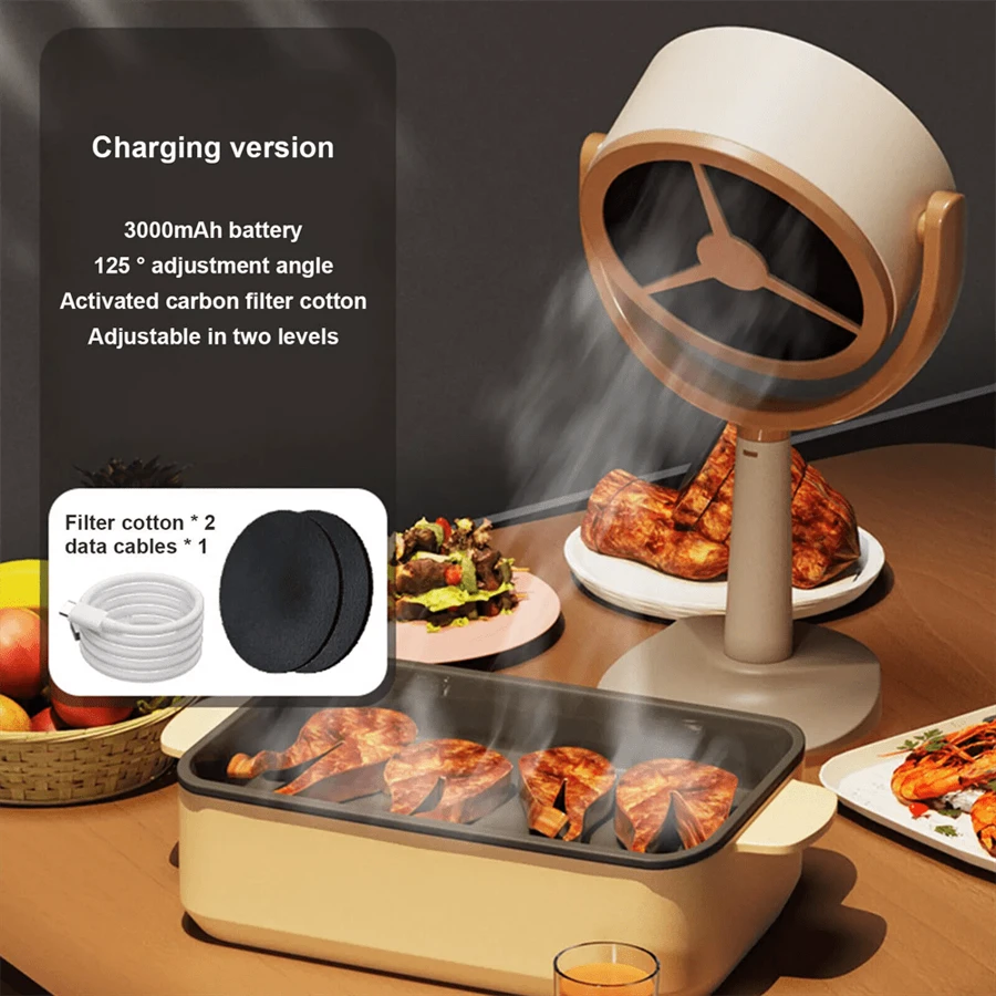 Smoke Purifier, Portable Smoke Purifier, Portable Smoke Purifier Fan UK - Khaki - View 1