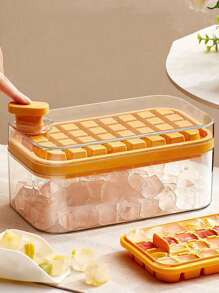 1 件式推冰格冰块模具，塑料冰块模具，现代方形冰块制作托盘，适用于厨房、家用冰箱储物盒、冰盒 - 彩色 - 查看 16