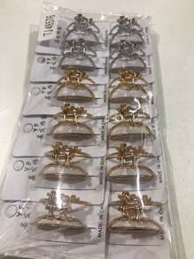 12 Unidades Piranha metal vários modelos/2.5cm - Multicolorido - Visão 2