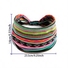 Winter Headgear Warm Women Multi-Color Wide Edge Sports Yoga Running Sweat Absorption Knot Elastic Hair Band Hair Accessories, Bohemian Style Simple Fashion/Windproof And Cold/Polyester Fiber (Polyester)