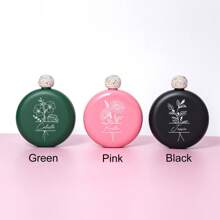 Personalise Premium Stainless Steel Flask,Customized Round Flask,Bridesmaids Wedding Party Gifts,Stylish Personalized Gift For Her,Christmas Gifts