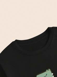 Cartoon Animal T-Shirt Cute Style Cotton Comfort T-Shirt Premium Elegant Blouse - màu đen - Xem 4