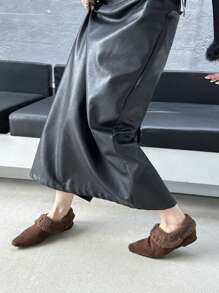 Maillard Farbige Damenschuhe, Neue Herbst/Winter 2024 Verdicktes & Gefüttertes Warmes Spitzschuh Ballerina, Vielseitige Mode Slim Fit Schlüpf-on Flauschiger Bund Loafers