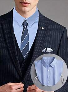 Camisa masculina com gola removível - Ótimo presente para amigos, familiares ou colegas