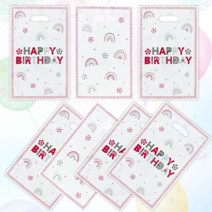 30 chiếc/50 chiếc/100 chiếc Túi quà phong cách Boho màu hồng có hình trái tim, Chúc mừng sinh nhật, Trái tim, Tiệc tắm, Hoạt hình, Dễ thương, Lãng mạn, Túi chống thấm nước, Túi đựng đồ trang sức, Túi xách quà tặng cho sinh nhật, ngày lễ, tụ họp, Quà tặng tiệc - Nhiều màu - Xem 1