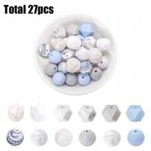 53 stuks levendige rozen siliconen kralencollectie is perfect voor het maken van sieraden, doe-het-zelf-knutselwerkjes, handgemaakte kralenaccessoires, sleutelhangers voor mobiele telefoons en tasbedels - kleurrijke, flexibele en duurzame knutselbenodigdheden voor creatieve projecten