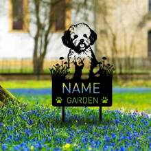 1pc Custom Belgian Malinois Metal Memorial Garden Stake Personalized Pet Grave Marker Name Sign Remembrance Stake Decor Dog Loss Christmas Gift,Custom Bichon Frise Dog Metal Memorial Garden Stake,Custom Biewer Terrier Metal Memorial Garden Stake - Black - View 6