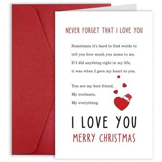 بطاقة الأعياد المشاعرية لزوجة/زوج، بطاقة الأعياد الحبية لشريك الحياة، بطاقة أعياد جميلة