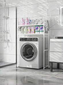 1 pièce Étagère de rangement pour toilettes de salle de bain, étagère de rangement pour machine à laver, étagère de rangement amovible au sol, en plastique ABS, conception anti-basculement, cadre de support renforcé, charge maximale de 30 kg. Décoration de salle de bain, organisateur de salle de bain, décoration d'automne, accessoires de salle de bain pour la rentrée scolaire - Multicolore - Voir 3