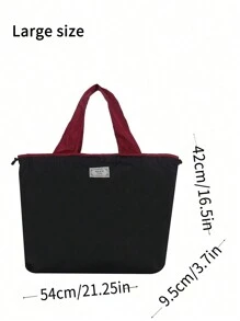 Túi mua sắm có thể gập lại du lịch sức chứa lớn thời trang - màu đen - Xem 5