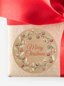 12/24/40pcs Customized Christmas Gift Kraft Paper Stickers, Personalized Name Text Christmas Gift Labels, Diy Label Circular Stickers With Flower Design, Vintage Christmas Sticker Gift Packaging Label Paper, Holiday Self-Adhesive Christmas Gift Labels, Christmas Personalized Gift Decoration, Party Small Gifts, Scene Decoration And Unique Christmas Gifts, Suitable For Gift Boxes - Multicolor - View 16