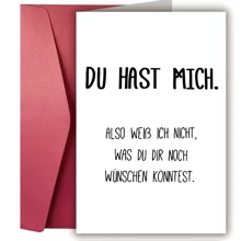 独特有趣的德国明信片 - 生日、周年纪念日、婚礼的完美之选 | 送给他/她的创意礼物 - 彩色 - 查看 5
