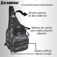 Pechera Multiusos Kampak KR07 Táctica Compacta de Gran Capacidad Multicompartimentos - Gris - Ver 4
