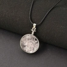 2 件套紫水晶睡眠手链和项链吊坠套装日常佩戴女士精致手链天然紫水晶缓解压力镇静和睡眠适合送给朋友的礼物优雅时尚吊坠 - 彩色 - 查看 3