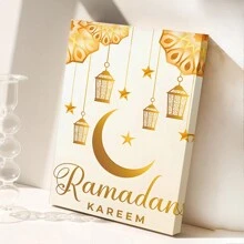 1pc Canvas Wall Posters,Star Moon Decoration Posters,Wall Arts Decorative Murals,Home Decor Poster, Holiday Decoration Gift, Bedroom Living Room Hallway Decoration,Poster Art Rama Decoration Rama - Multicolor - View 7